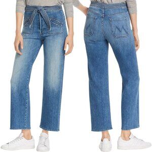 Mother The Rambler Tie-Waist Straight Leg Denim Jeans Women's 27 Hop on Hop Off